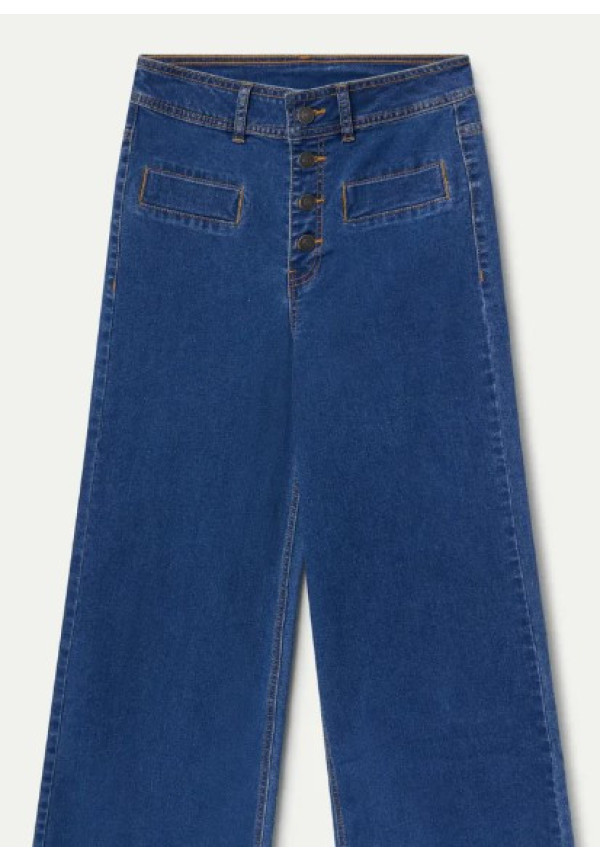 Jean Recto Tiro Alto Azul