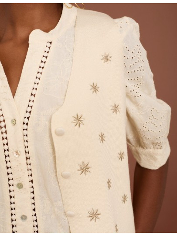 Chaleco de punto estrellas