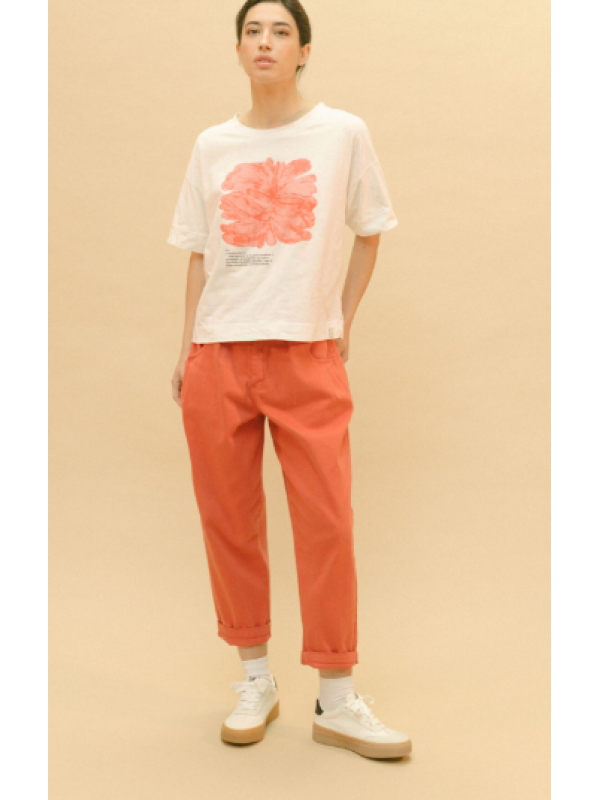 Camiseta blanca estampada